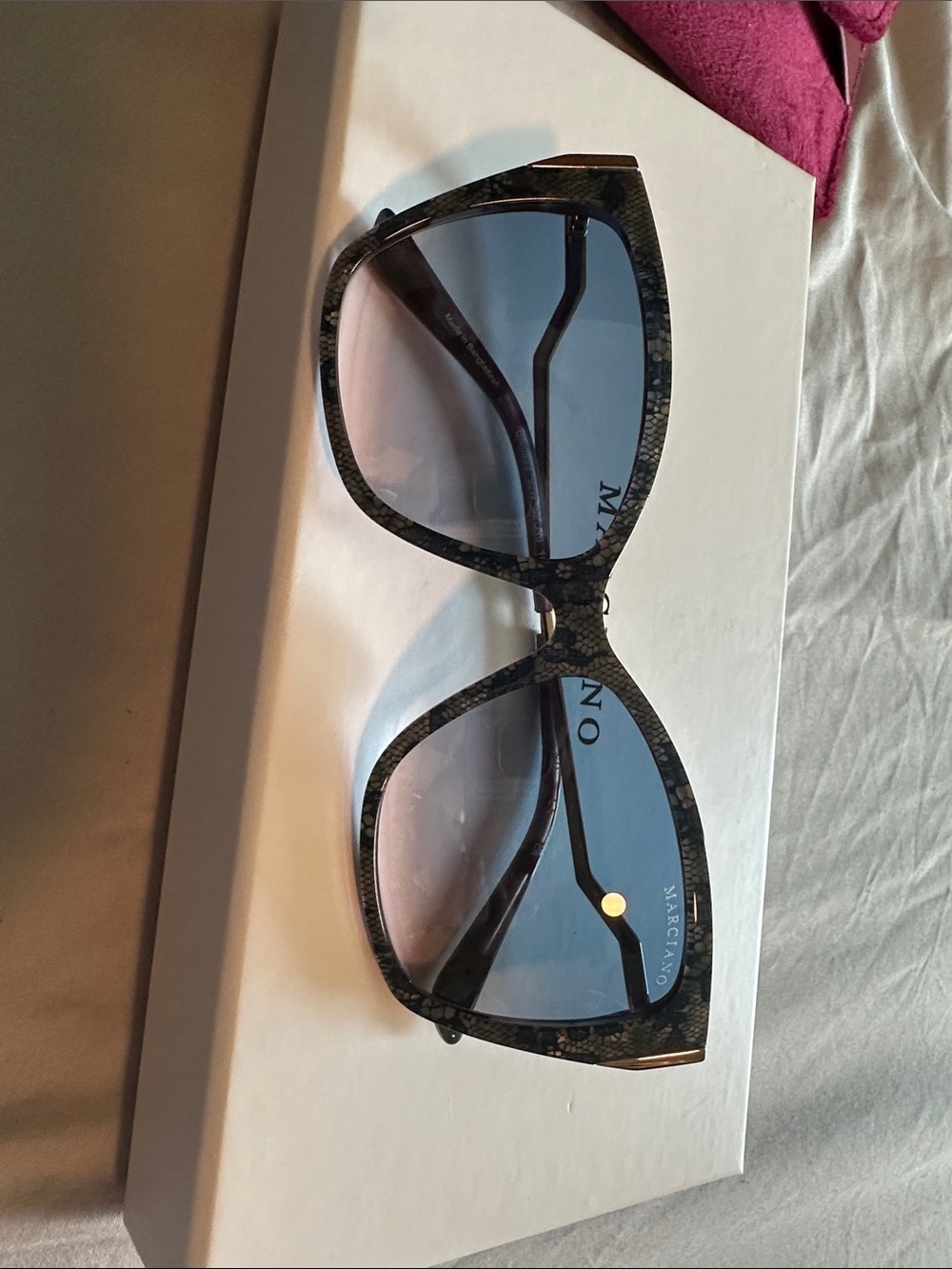 Marciano by Guess Blue Snake skin sunglasses